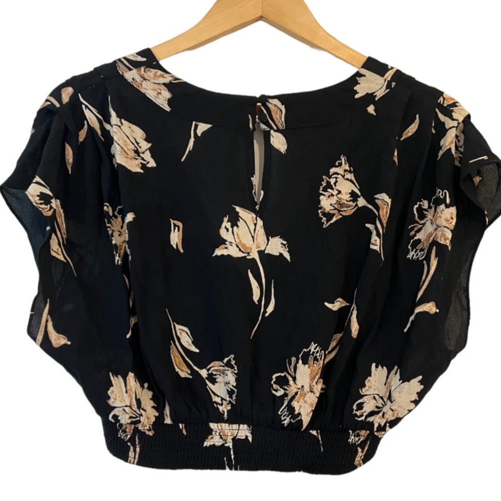 Free People Floral Low Neckline Crop Top. - Picture 4 of 5